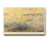 Paul Sinus Tableau mural 75 x 50 cm Champs sous une haze dorée Paysage abstrait en lumière chaude et silencieuse