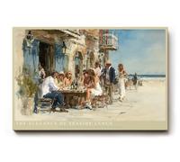 Paul Sinus Tableau mural 75 x 50 cm The Elegance of Seaside Lunch Summer Gathering by the Ocean