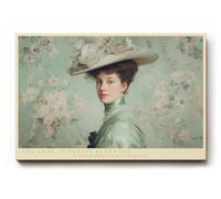 Paul Sinus Tableau mural 75 x 50 cm The Lady in Pastel Elegance Portrait classique d'une femme dans des tons pastel tendres avec grâce intemporelle