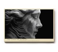 Paul Sinus Tableau mural 75 x 50 cm The Lines of Memory - Représentation artistique d'un visage dans des lignes fluides
