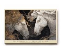 Paul Sinus Tableau mural 75 x 50 cm The Meeting of Storms and Grace Horses in Eternal Motion of Power and Elegance