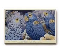 Paul Sinus Tableau mural 75 x 50 cm The Song of Tropical Night Blue Parrots in Moonlight