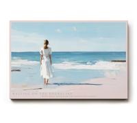 Paul Sinus Tableau mural 75 x 50 cm Waiting on the Shoreline - Silence blanc sur la mer sans fin