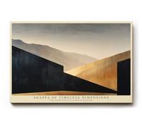 Paul Sinus Tableau mural 90 x 60 cm Formes de dimensions intemporelles - Paysage abstrait à la perfection géométrique et profondeur méditative