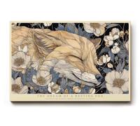 Paul Sinus Tableau mural 90 x 60 cm Le rêve d'un renard restant, Silently He Sleeps Among Blooming Flowers