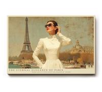 Paul Sinus Tableau mural 90 x 60 cm L'élégance éternelle de Paris - Beauté classique et art de la mode dans une composition emblématique