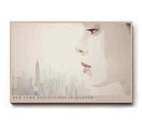 Paul Sinus Tableau mural 90 x 60 cm - Reflections New York en silence - Portrait moderne avec horizon de New York, symbole de l'énergie urbaine et de la beauté silencieuse