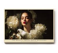 Paul Sinus Tableau mural 90 x 60 cm The Beauty Among White Blossoms - grâce intemporelle entre fleurs et lumière