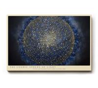 Paul Sinus Tableau mural 90 x 60 cm The Cosmic Sphere of Light Golden Dust in Infinite Space