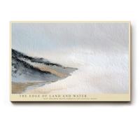 Paul Sinus Tableau mural 90 x 60 cm The Edge of Land and Water - Motif doux littoral - Avec représentation abstraite de la mer et de la plage