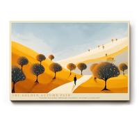 Paul Sinus Tableau mural 90 x 60 cm The Golden Autumn Path - Promenade dans le paysage doré d'automne