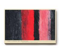 Paul Sinus Tableau mural 90 x 60 cm The Lines of Passion Bold Harmony of Red and Black