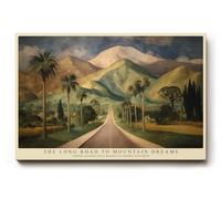 Paul Sinus Tableau mural 90 x 60 cm The Long Road to Mountain Dreams Paysage vert Rising to Snowy Heights