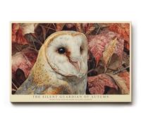 Paul Sinus Tableau mural 90 x 60 cm The Silent Guardian of Autumn Wisdom Among Falling Leaves