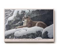 Paul Sinus Tableau mural 90 x 60 cm The Silent Guardian of the Mountains Strength and Grace Rest en hiver Silence