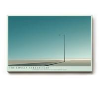 Paul Sinus Tableau mural 90 x 60 cm The Warmth of Summer Days - Motif poétique d'une femme en robe blanche qui traverse un champ en plein soleil doré.