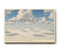 Paul Sinus Tableau mural 90 x 60 cm Under the Ocean of Clouds Paysage surréaliste avec bassin d'eau sous une énorme couverture nuageuse - une vision poétique des rêves humains.