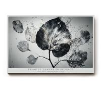 Paul Sinus Tableau mural avec feuilles abstraites en noir et blanc, structure botanique moderne, art naturel, minimaliste, motif végétal élégant