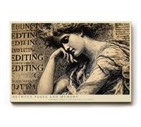 Paul Sinus Tableau mural Between Pages and Memory Portrait classique de femme de style vintage Poster littérature pour salon bureau