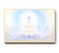 Paul Sinus Tableau mural Bouddha méditation lumière douce spirituelle zen art lotus atmosphère moderne décoration murale pour salon, yoga, chambre à coucher