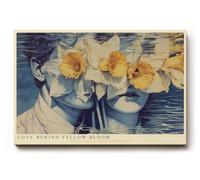 Paul Sinus Tableau mural couple romantique avec jonquilles Surréalistes Fleurs Portrait Art avec ambiance poétique