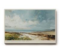 Paul Sinus Tableau mural de 120 x 80 cm - Paysage impressionniste avec vue sur la mer, ciel et côte en harmonie naturelle