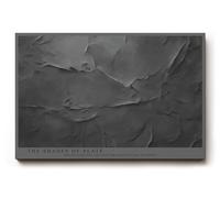 Paul Sinus Tableau mural de 150 x 100 cm - Motif naturel abstrait - Dans des tons de gris - Affiche la structure et la profondeur de la pierre d'ardoise avec beaucoup de détails.