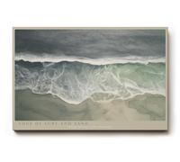 Paul Sinus Tableau mural Edge of Surf and Sand Vue aérienne Mer Vagues Plage Nature Art photographique Poster pour salon, chambre à coucher, bureau