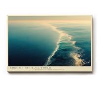 Paul Sinus Tableau mural Edge of the Blue World - Vue aérienne - Océan - Nature - Pour salon, bureau, chambre à coucher