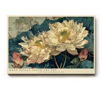 Paul Sinus Tableau mural Fleurs de lotus étang Art naturel asiatique Composition botanique élégante