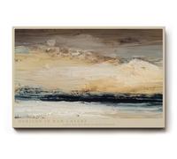 Paul Sinus Tableau mural Horizon dans les couches brutes Paysage abstrait beige et tons naturels Art moderne Poster pour salon bureau