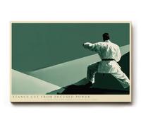 Paul Sinus Tableau mural Karateka en position de combat moderne Illustration art martial