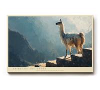 Paul Sinus Tableau mural Spirit of the Andes Lama dans les Andes Paysage de montagne du Pérou Nature Art pour salon et bureau