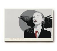 Paul Sinus Tableau mural The Dark Bond - Portrait élégant avec femme et corbeau - Style minimaliste - Pour les pièces modernes avec une atmosphère mystérieuse - 120 x 80 cm