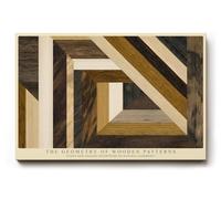 Paul Sinus Tableau mural The Geometry of Wooden Patterns Natural Harmony in Lines and Angles