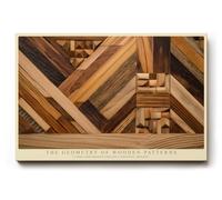 Paul Sinus Tableau mural The Geometry of Wooden Patterns Natural Mosaic