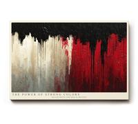 Paul Sinus Tableau mural The Power of Strong Colors Abstract Energy en rouge, noir et blanc