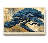 Paul Sinus Tableau mural zen arbre bleu art naturel toile paysage japonais décoration murale