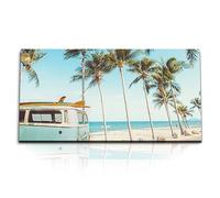 Paul Sinus Tableau sur toile 120 x 60 cm - Vibe de surfeur détendue sur la plage dans un style vintage