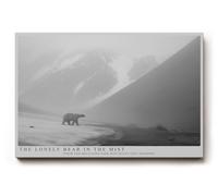 Paul Sinus Tableau The Lonely Bear in the Mist Polar Silence Across Grey Mountains