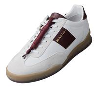 Paul Smith Baskets DOVER Homme Blanc Bourgogne Chaussures Tendances - 43 EU