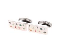 Paul Smith, Homme, Accessoires, Multicolore, Taille: ONE Size Boutons de Manchette Argentés avec Logo Lettres Multicolores