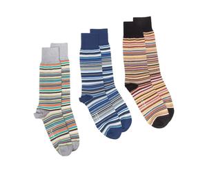 Paul Smith, Homme, Sous-vêtements, Multicolore, Taille: ONE Size Signature Stripe 3-Pack Socks