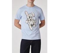 Paul Smith Mens Reg Fit Ss T Shirt Bunny Light Blue Taille: M | T-Shirts Outlet | Homme | Bleu