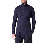 Paul Smith - Pull fin col roulé boutonné navy coton lin Paul Smith Homme M1R A247 W03045 49 - Homme - Tops - Bleu - Taille: M