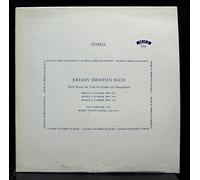 PAUL TORTELIER - ROBERT VEYRON-LACROIX J.S. BACH THREE SONATAS FOR VIOLA DA GAMBA & HARPSICHORD vinyl record