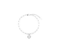 PAUL VALENTINE Bracelet pour femme en acier inoxydable - Avec pierre de zircone - Pendentif en forme de cœur, Acier inoxydable, Zircon cubique
