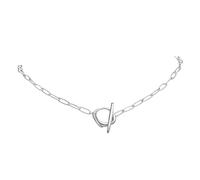 PAUL VALENTINE Collier pour femme en argent sterling 925 avec fermoir en T et 37 pierres en oxyde de zirconium pour un look élégant, Normal, Argent sterling, Zircone cubique