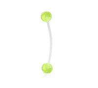 Paula & Fritz® Piercing de nombril pour la grossesse - Avec tige flexible - Bleu - Blanc - Vert - Pour garçon, Acrylique Bioflex acrylique