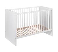 PAULA Lit bébé évolutif à barreaux en bois Blanc 120x60 cm | Une solution pensée pour accompagner les premières années de l'enfant et créer une chambre harmonieuse et accueillante.
